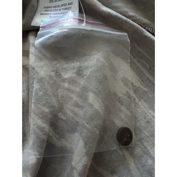 Garnet Hill Button Front Knit Tank Dress Printed Stretchy Tencel Women Medium - Picture 8 of 9